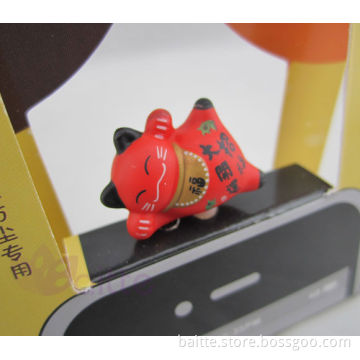 luck cat earphone jack accessory gift package